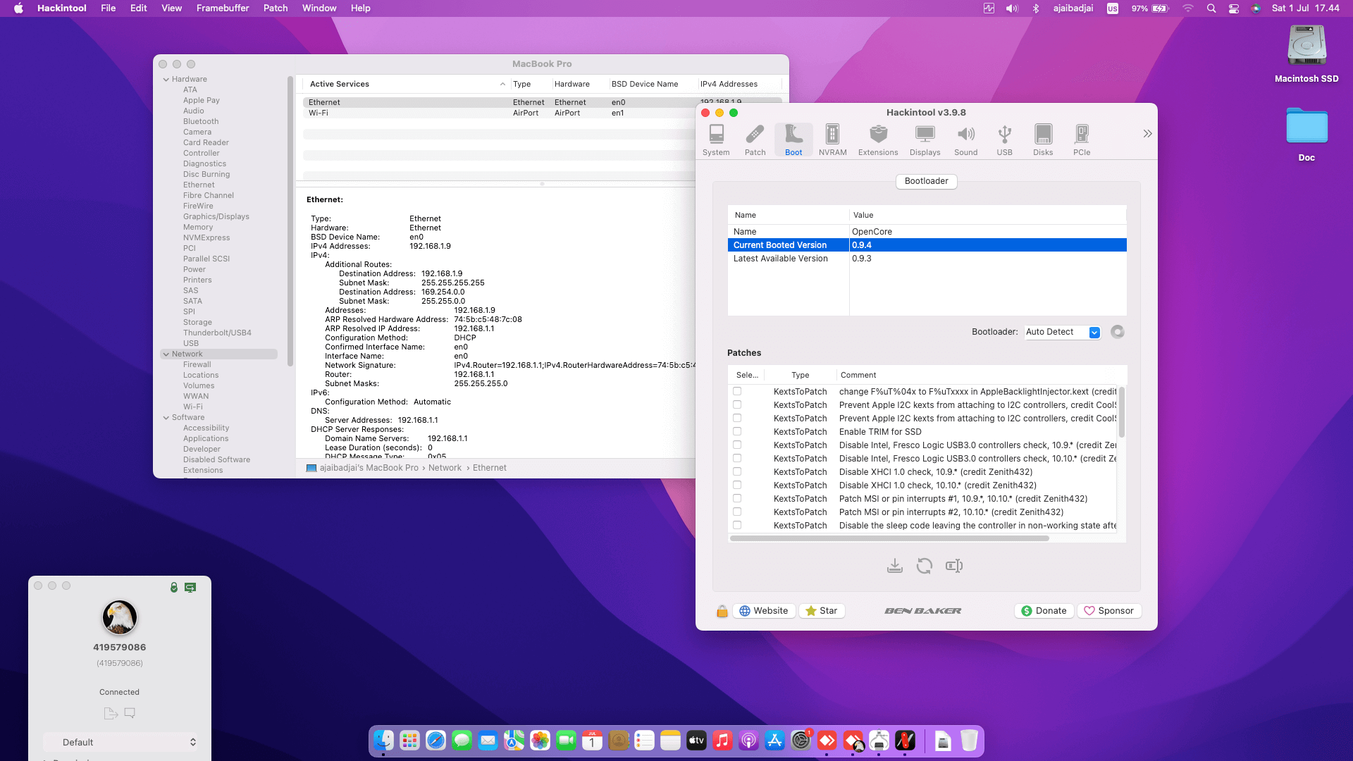 Dell Latitude 7390 8th [KabyLake R   Intel UHD 620 + I2C]   OpenCore 1